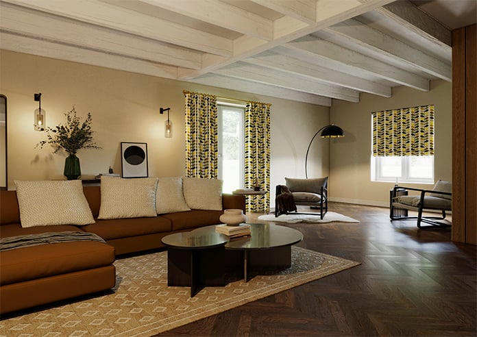 Orla Kiely Multi Stem, Yellow - Twist&Fit Roman Blind - Image 7